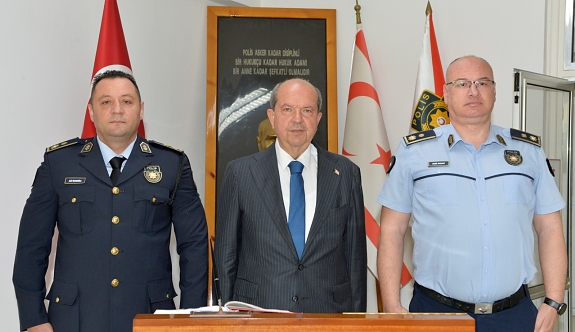 Cumhurbaşkanı Tatar, Girne Polis Müdürlüğü’nü ziyaret etti